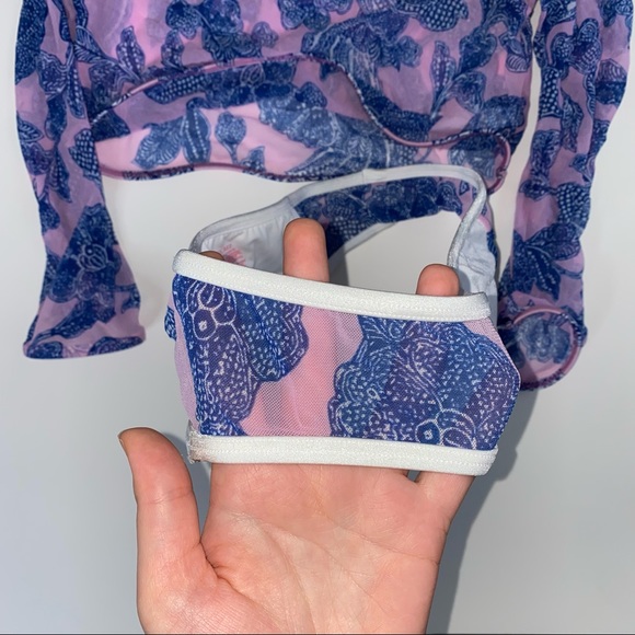 Victoria Secret White Purple Bathing Suit Size S - Picture 9 of 12